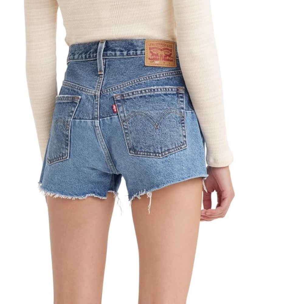 Levi’s 501 Pieced Patchwork Cutoff Denim Shorts S… - image 4